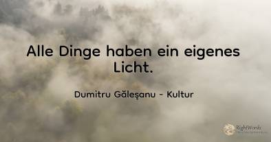 Alle Dinge haben ein eigenes Licht.